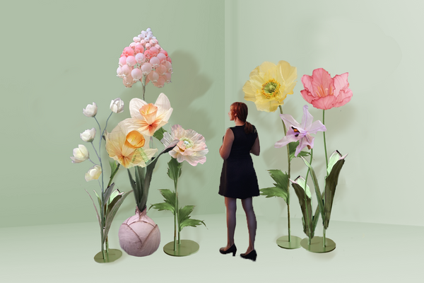 Spring Summer Silk Flower Garden